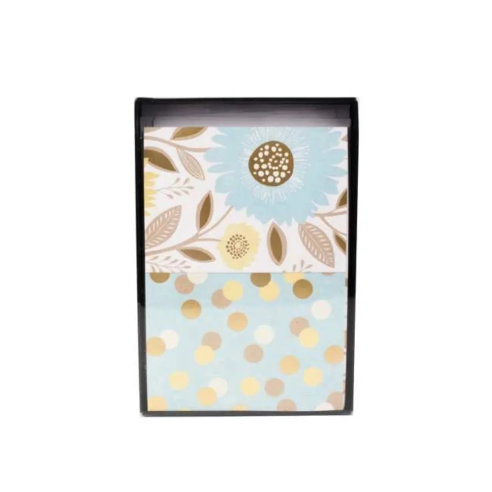HALLMARK FLORAL DOTS LUXE BLANK 50 NOTE CARDS STATIONERY 5☆ $35 BNWT SO